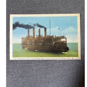 Vintage SS Prince Edward Island Ferry Postcard Cape Tormentine Port Borden PECO